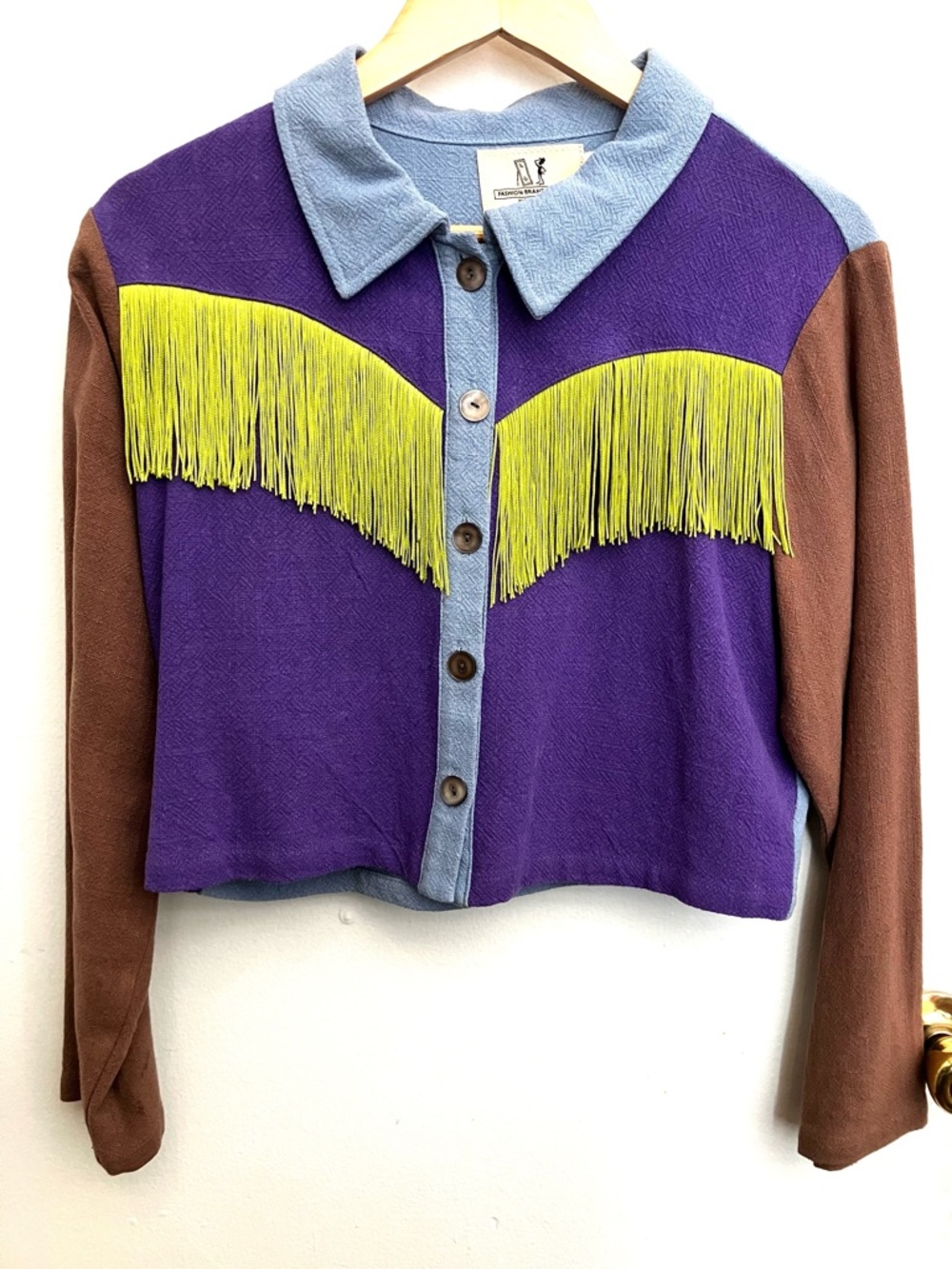 Fashion Brand Company ONE OF A KIND fringed western shirt